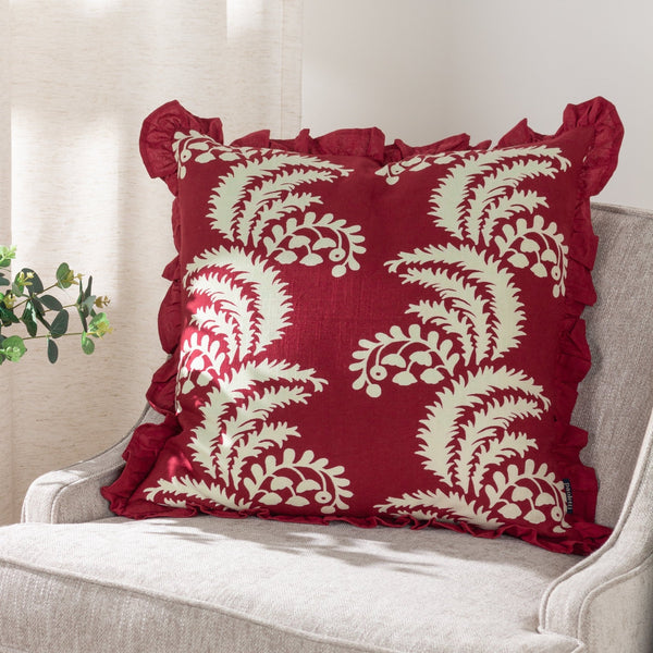 Montrose 50x50 Feather Filled Cushion Redcurrent - Canwell Interiors Limited - Riva