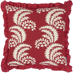 Montrose 50x50 Feather Filled Cushion Redcurrent - Canwell Interiors Limited - Riva