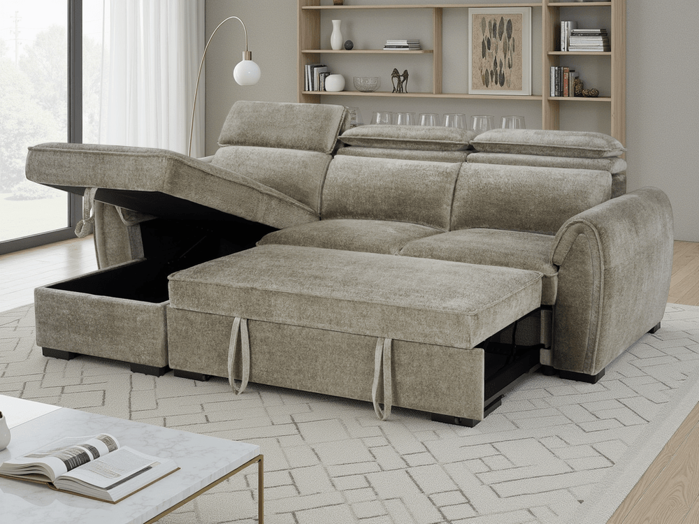 Montrose Sofabed Mushroom Universal Corner - XShowhome Limited - Xshowhome