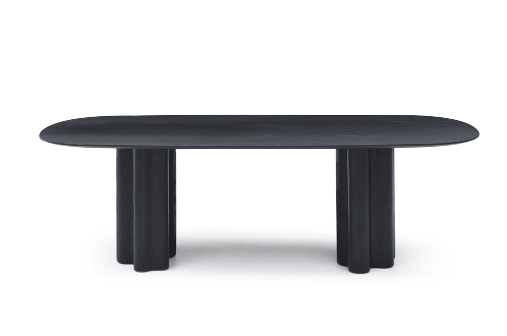 Moon Dining Table 240 - Black Oak - XShowhome Limited - Tommy Franks