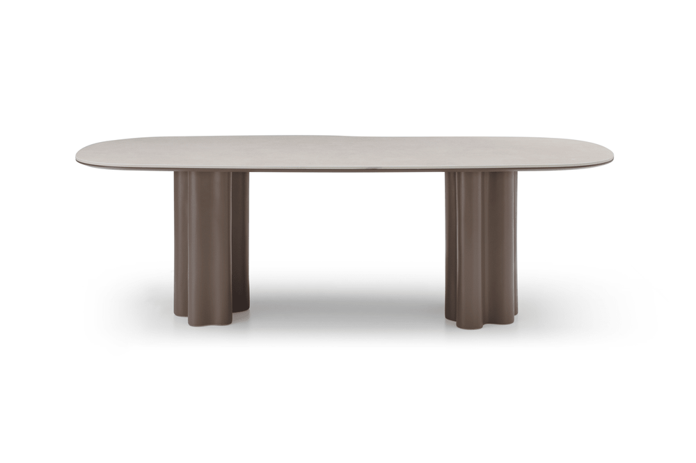 Moon Dining Table - 240 - Cocoa & Cream Ceramic - XShowhome Limited - Tommy Franks