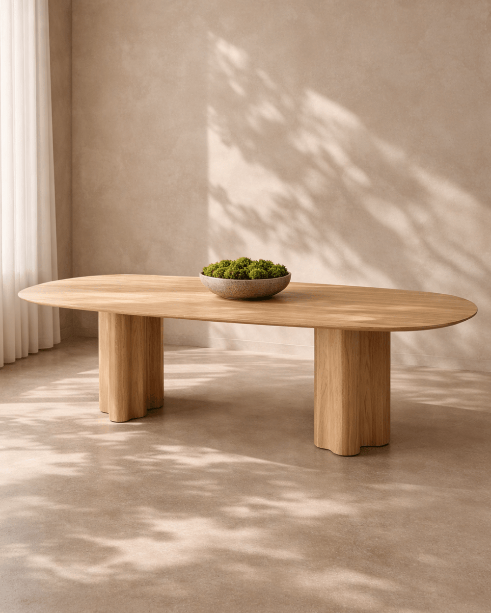 Moon Dining Table 240 - Light Oak - XShowhome Limited - Tommy Franks