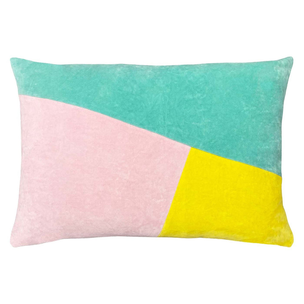 Morella 40x60 Feather Filled Cushion Mint & Pink/lemon - Canwell Interiors Limited - Riva