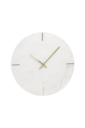 MORENO Wall Clock — Ø43 Cm Marble White - Canwell Interiors Limited - Light & Living