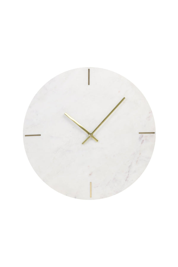 MORENO Wall Clock — Ø43 Cm Marble White - Canwell Interiors Limited - Light & Living