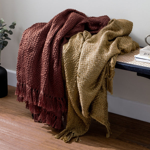 Morni Throw 130x180 Chestnut - Canwell Interiors Limited - Riva