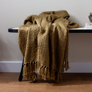 Morni Throw 130x180 Olive - Canwell Interiors Limited - Riva