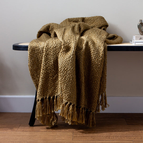 Morni Throw 130x180 Olive - Canwell Interiors Limited - Riva