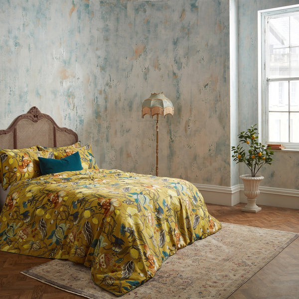 Morton King Size Duvet Set Ochre - Canwell Interiors Limited - Riva