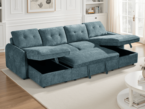Moscow Sofabed Blue U Shape Corner - XShowhome Limited - Xshowhome