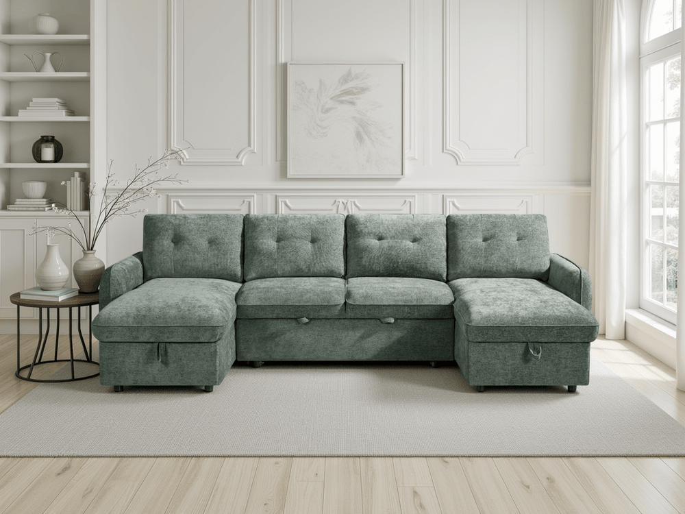 Moscow Sofabed Green U Shape Corner - XShowhome Limited - Xshowhome