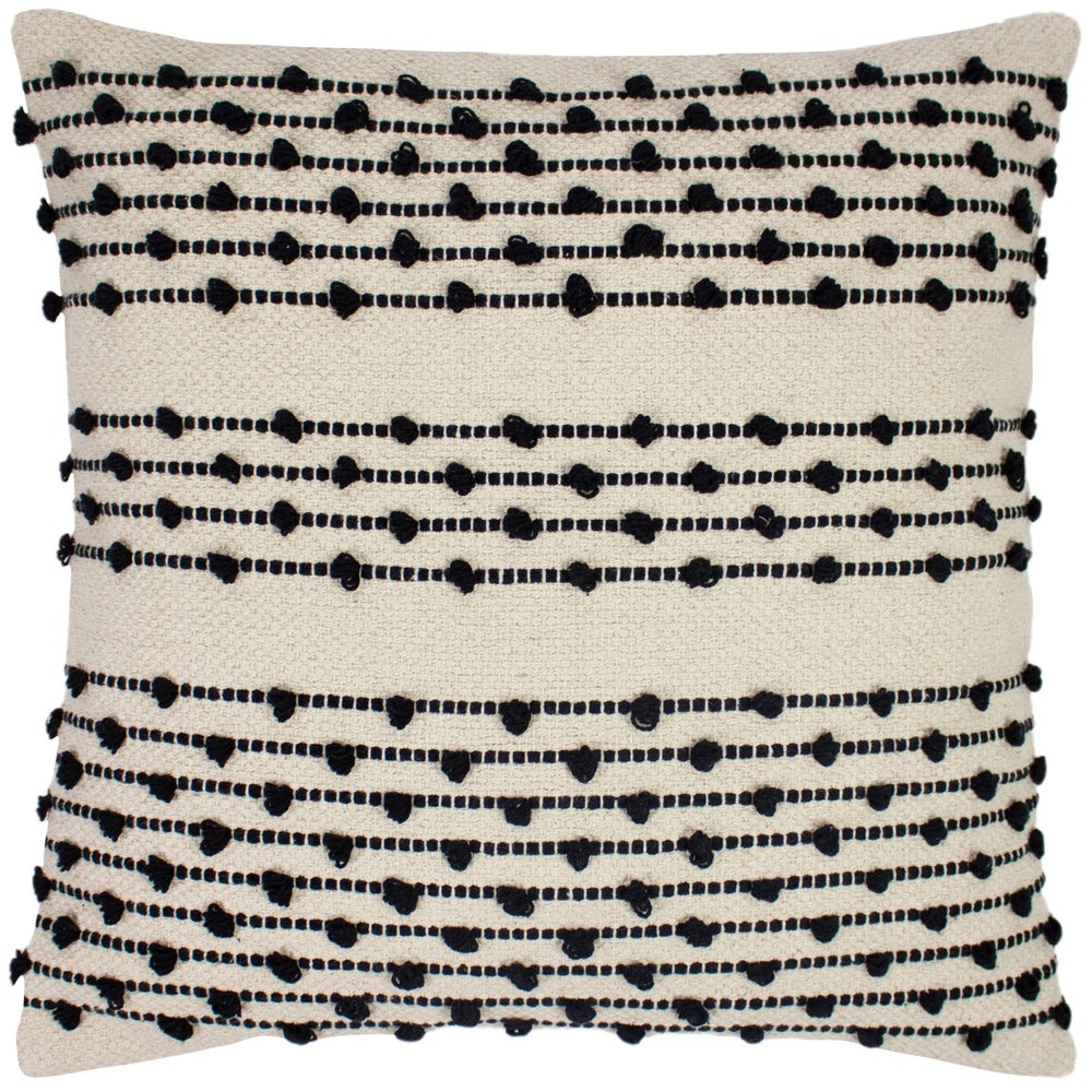 Mossa 45x45 Feather Filled Cushion Natural/black - Canwell Interiors Limited - Riva