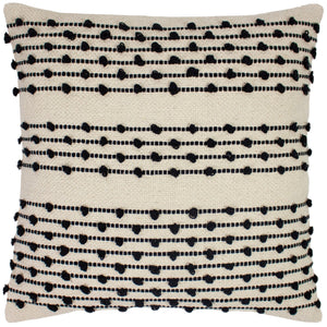 Mossa 45x45 Feather Filled Cushion Natural/black - Canwell Interiors Limited - Riva