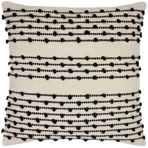 Mossa 45x45 Feather Filled Cushion Natural/black - Canwell Interiors Limited - Riva
