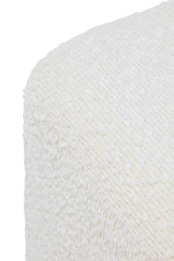 Mota Burl Wood And Cream Boucle Sqaure Stool - XShowhome Limited - Xshowhome