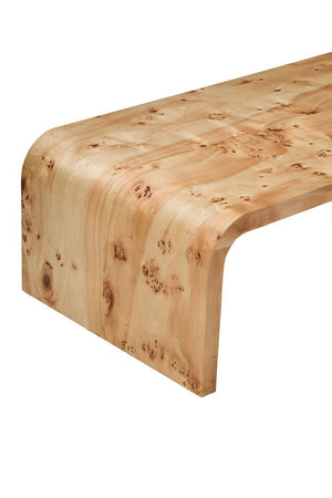 Mota Burl Wood Design Curved Coffee Table - Canwell Interiors Limited - Xshowhome