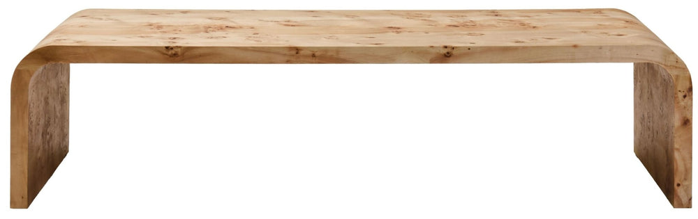 Mota Burl Wood Design Curved Coffee Table - XShowhome Limited - Xshowhome