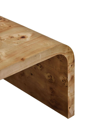 Mota Burl Wood Design Curved Coffee Table - XShowhome Limited - Xshowhome