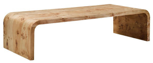 Mota Burl Wood Design Curved Coffee Table - XShowhome Limited - Xshowhome