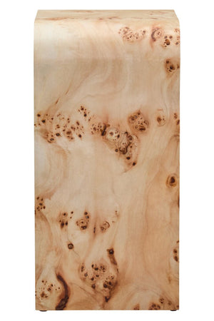 Mota Burl Wood Design Curved Side Table - Canwell Interiors Limited - Xshowhome