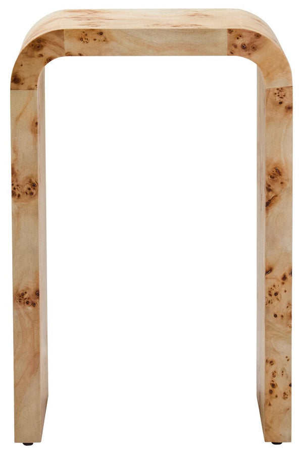Mota Burl Wood Design Curved Side Table - Canwell Interiors Limited - Xshowhome