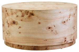 Mota Burl Wood Design Round Coffee Table - Canwell Interiors Limited - Xshowhome