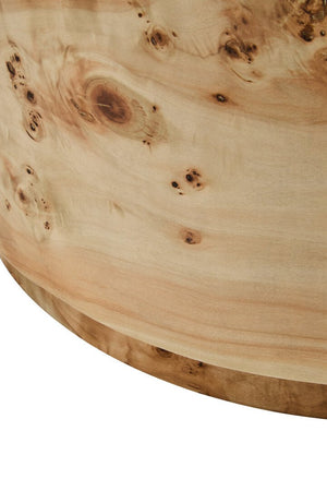 Mota Burl Wood Design Round Coffee Table - Canwell Interiors Limited - Xshowhome