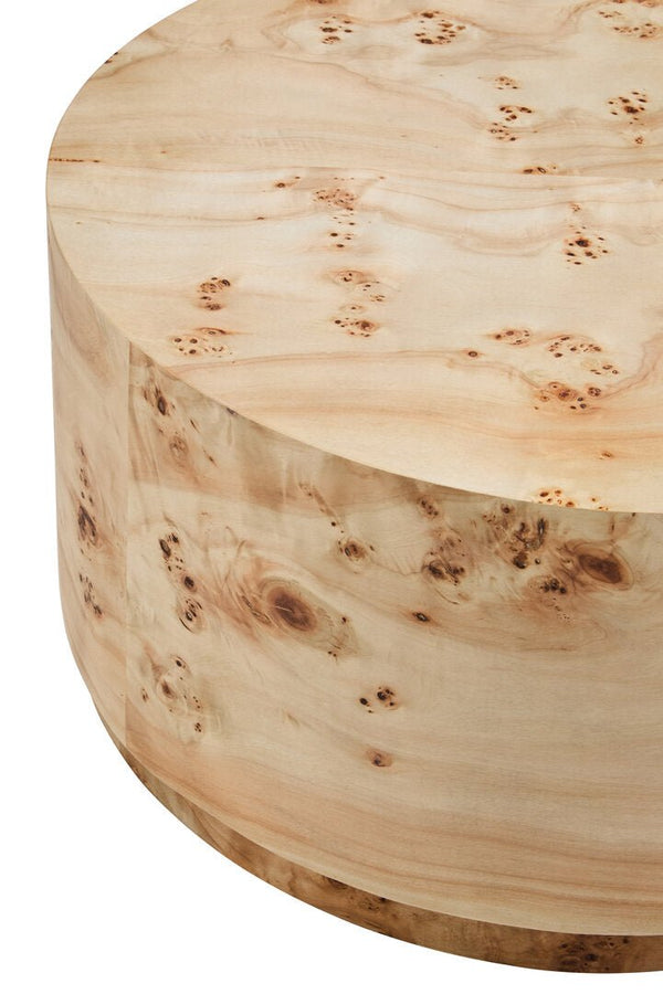 Mota Burl Wood Design Round Coffee Table - Canwell Interiors Limited - Xshowhome
