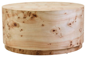 Mota Burl Wood Design Round Coffee Table - XShowhome Limited - Xshowhome