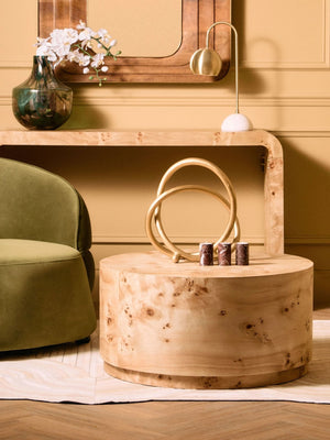 Mota Burl Wood Design Round Coffee Table - XShowhome Limited - Xshowhome
