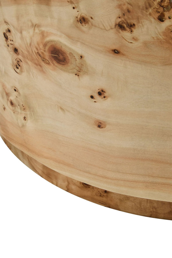 Mota Burl Wood Design Round Coffee Table - XShowhome Limited - Xshowhome