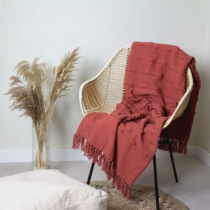 Motti 130x180 Throw Red Clay - Canwell Interiors Limited - Riva