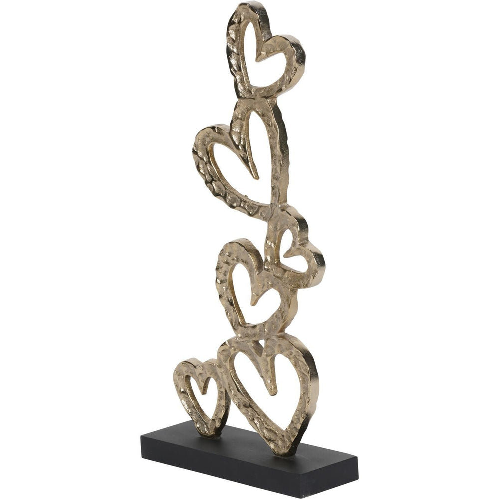 Multi Hearts Sculpture on Black Wooden Base - XShowhome Limited - Libra