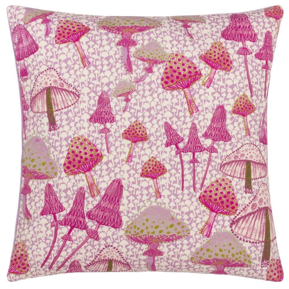Mushroom Fields 45x45 Feather Filled Cushion Lilac - Canwell Interiors Limited - Riva