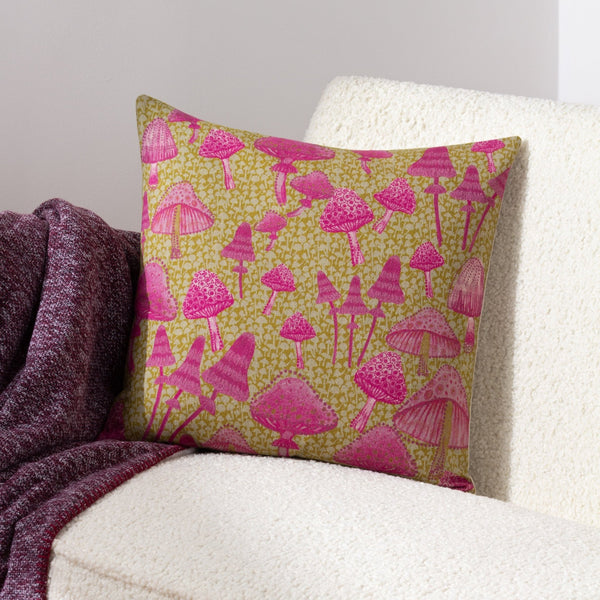 Mushroom Fields 45x45 Feather Filled Cushion Purple - Canwell Interiors Limited - Riva