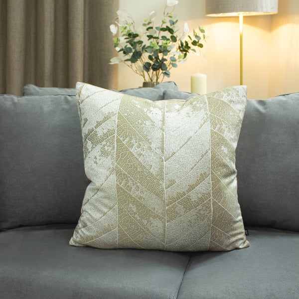Myall 50x50 Feather Filled Cushion Brass/mocha - Canwell Interiors Limited - Riva