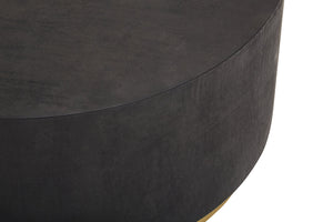 Naro Black And Gold Concrete Look Coffee Table - Canwell Interiors Limited - Xshowhome