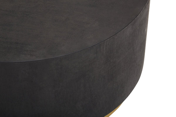 Naro Black And Gold Concrete Look Coffee Table - Canwell Interiors Limited - Xshowhome