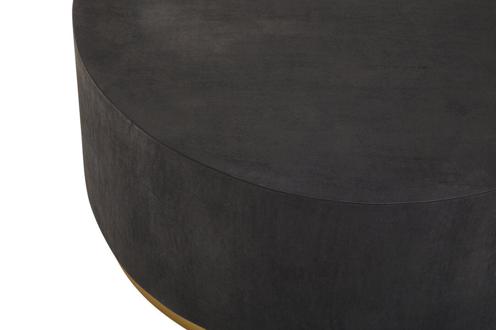 Naro Black And Gold Concrete Look Coffee Table - Canwell Interiors Limited - Xshowhome
