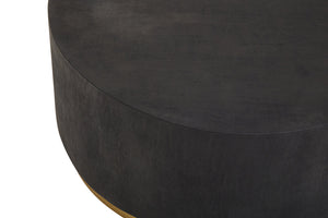 Naro Black And Gold Concrete Look Coffee Table - Canwell Interiors Limited - Xshowhome