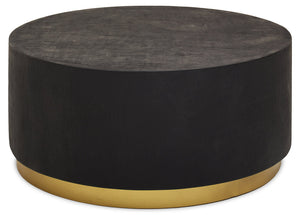 Naro Black And Gold Concrete Look Coffee Table - Canwell Interiors Limited - Xshowhome