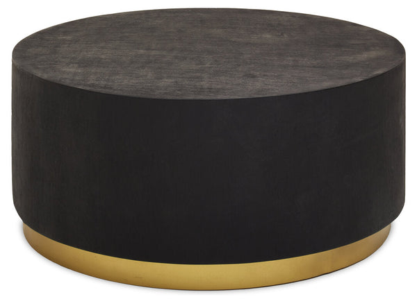 Naro Black And Gold Concrete Look Coffee Table - Canwell Interiors Limited - Xshowhome