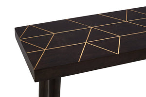 Naro Mango Wood And Gold Finishing Console Table - Canwell Interiors Limited - Xshowhome