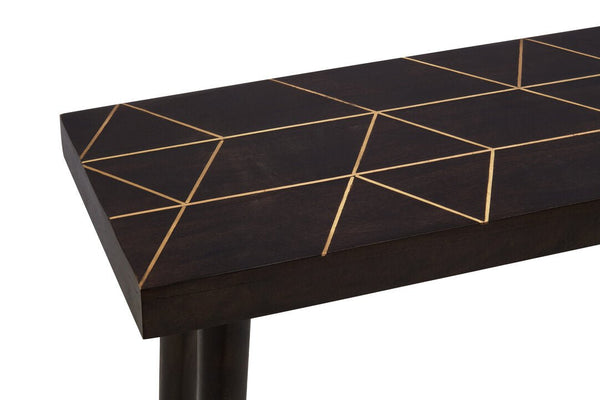 Naro Mango Wood And Gold Finishing Console Table - Canwell Interiors Limited - Xshowhome