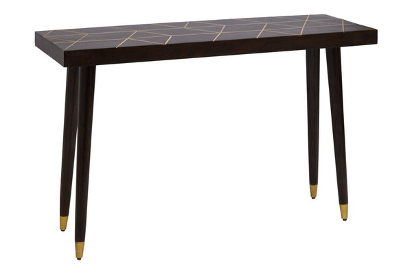 Naro Mango Wood And Gold Finishing Console Table - Canwell Interiors Limited - Xshowhome