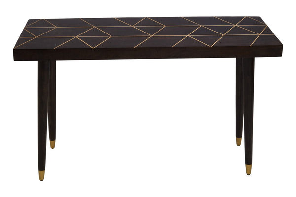 Naro Mango Wood And Gold Finishing Console Table - Canwell Interiors Limited - Xshowhome
