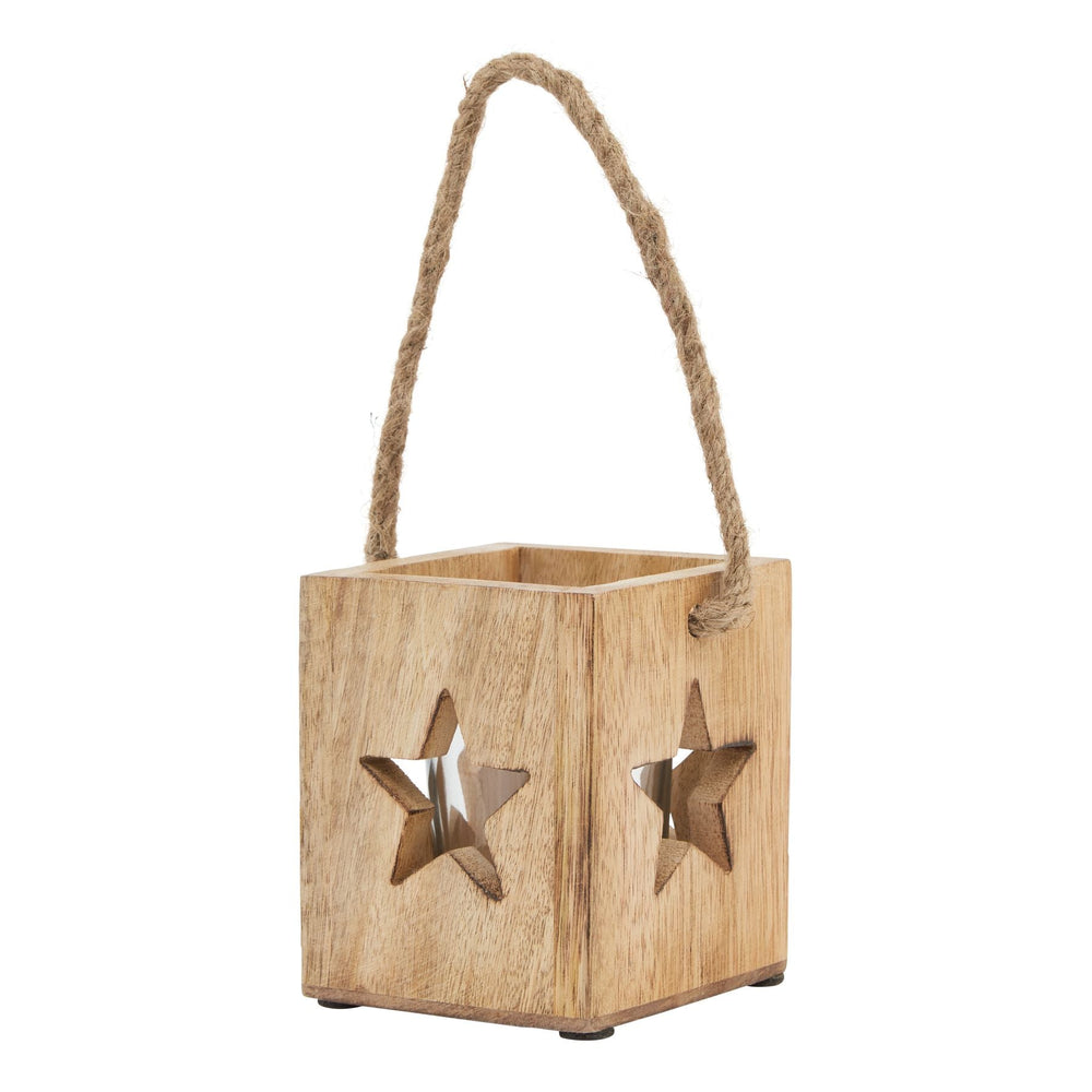 Natural Wooden Small Star Tealight Candle Holder - Canwell Interiors Limited - Hills
