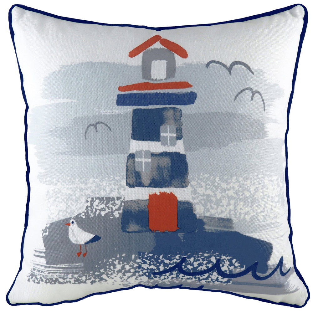 Nautical Lighthouse 43x43 Feather Filled Cushion - Canwell Interiors Limited - Riva