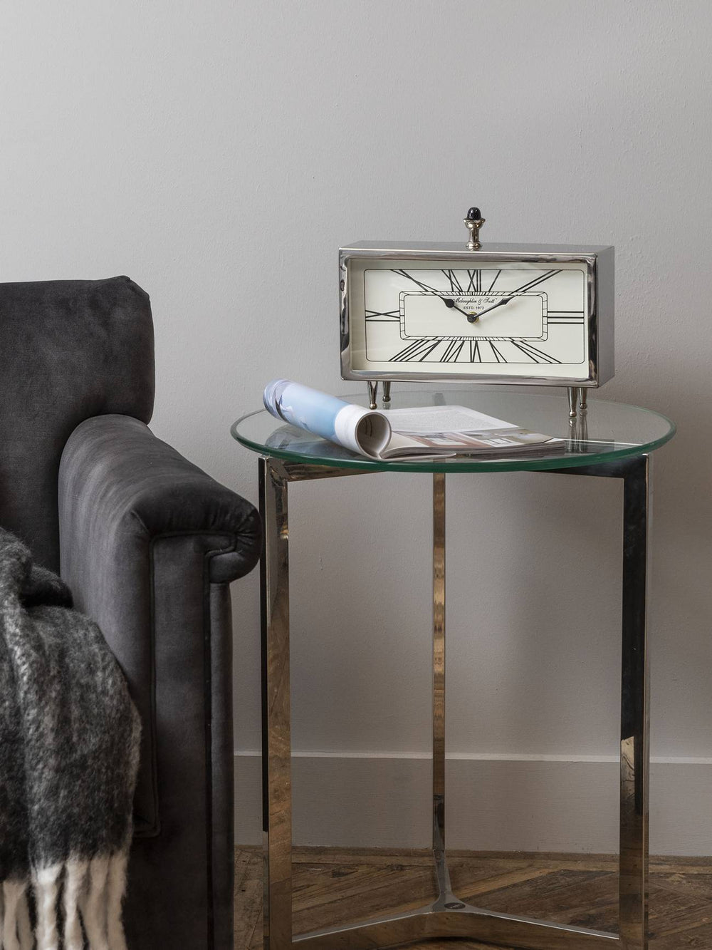 Nebolo Nickel Rectangular Table Clock - XShowhome Limited - Libra