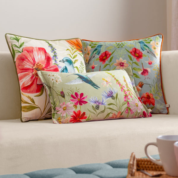 Nectar Garden Blossom 43x43 Feather Filled Cushion Multi - Canwell Interiors Limited - Riva